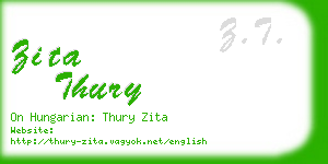 zita thury business card